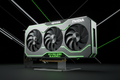 NVIDIA RTX Pro 6000 Blackwell professional workstation GPU with silver and green neon lighting