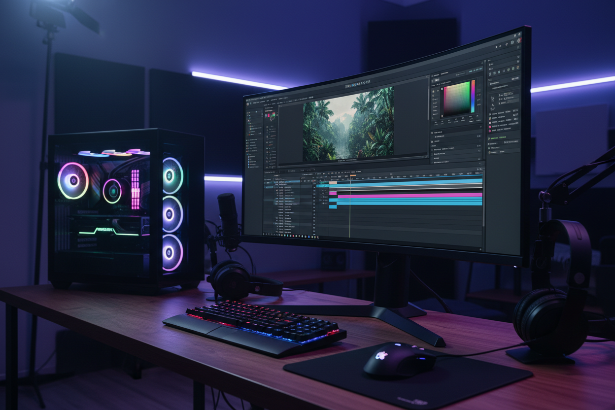 Professional content creator workstation with NVIDIA RTX 5090
